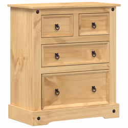 vidaXL Chest of Drawers Hall Storage Drawer Cabinet Sideboard Solid Wood Pine