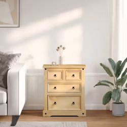vidaXL Chest of Drawers Hall Storage Drawer Cabinet Sideboard Solid Wood Pine
