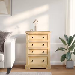 vidaXL Chest of Drawers Hall Storage Drawer Cabinet Sideboard Solid Wood Pine