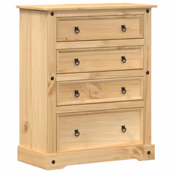 vidaXL Chest of Drawers Hall Storage Drawer Cabinet Sideboard Solid Wood Pine