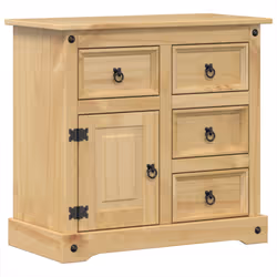 vidaXL Sideboard Storage Cupboard Cabinet Highboard Buffet Solid Wood Pine