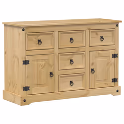 vidaXL Sideboard Storage Cupboard Cabinet Highboard Buffet Solid Wood Pine