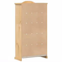 vidaXL Glass Display Cabinet Storage Shelf Cupboard Bookcase Solid Wood Pine - Additional view 5