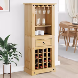 vidaXL Wine Rack Wine Shelf Wine Holder Bottle Display Holder Solid Wood Pine