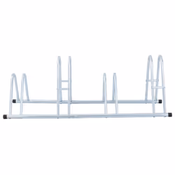 vidaXL Bicycle Stand for 4 Bikes Floor Freestanding Indoor Galvanised Steel