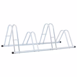 vidaXL Bicycle Stand for 4 Bikes Floor Freestanding Indoor Galvanised Steel - Additional view 4