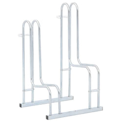 vidaXL Bicycle Stand for 2 Bikes Floor Freestanding Indoor Galvanised Steel