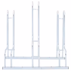 vidaXL Bicycle Stand for 3 Bikes Floor Freestanding Indoor Galvanised Steel - Additional view 2