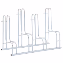 vidaXL Bicycle Stand for 4 Bikes Floor Freestanding Indoor Galvanised Steel