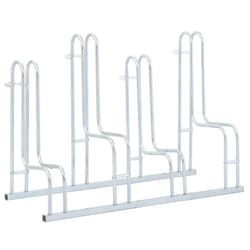 vidaXL Bicycle Stand for 4 Bikes Floor Freestanding Indoor Galvanised Steel