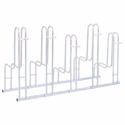vidaXL Bicycle Stand for 5 Bikes Floor Freestanding Indoor Galvanised Steel - Additional view 4
