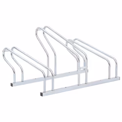 vidaXL Bicycle Stand for 3 Bikes Floor Freestanding Indoor Galvanised Steel