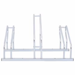 vidaXL Bicycle Stand for 3 Bikes Floor Freestanding Indoor Galvanised Steel