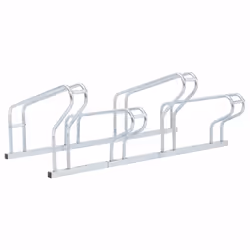 vidaXL Bicycle Stand for 4 Bikes Floor Freestanding Indoor Galvanised Steel - Additional view 4