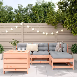 vidaXL Garden Sofa Set 5 Piece Outdoor Sofa Corner Sofa Solid Wood Douglas Fir