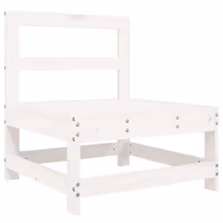 vidaXL Garden Sofa Set 8 Piece Outdoor Sofa Corner Sofa White Solid Wood Pine - Additional view 4