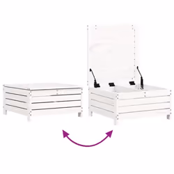 vidaXL Garden Sofa Set 8 Piece Outdoor Sofa Corner Sofa White Solid Wood Pine - Additional view 8