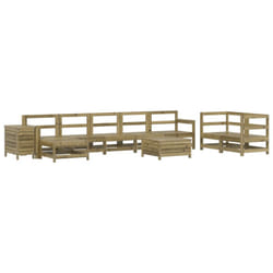 vidaXL Garden Sofa Set 10 Piece Outdoor Sofa Corner Sofa Impregnated Wood Pine