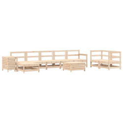 vidaXL Garden Sofa Set 10 Piece Outdoor Sofa Set Corner Sofa Solid Wood Pine