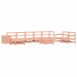vidaXL Garden Sofa Set 10 Piece Outdoor Corner Sofa Solid Wood Douglas Fir - natural douglas