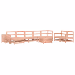 vidaXL Garden Sofa Set 10 Piece Outdoor Sofa Set Corner Sofa Solid Wood Pine - natural douglas