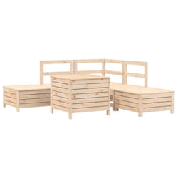 vidaXL Garden Sofa Set 6 Piece Outdoor Sofa Set Corner Sofa Solid Wood Pine