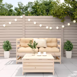 vidaXL Garden Sofa Set 3 Piece Outdoor Sofa Set Corner Sofa Solid Wood Pine