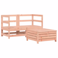 vidaXL Garden Sofa Set 3 Piece Outdoor Sofa Corner Sofa Solid Wood Douglas Fir