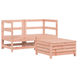 vidaXL Garden Sofa Set 3 Piece Outdoor Sofa Corner Sofa Solid Wood Douglas Fir