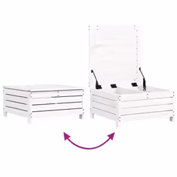 vidaXL Garden Sofa Set 4 Piece Outdoor Sofa Set Corner Sofa Solid Wood Pine - white pine - Additional view 6