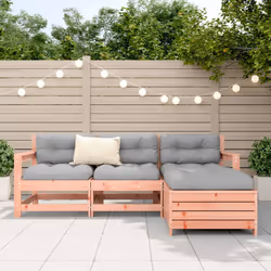 vidaXL Garden Sofa Set 4 Piece Outdoor Sofa Corner Sofa Solid Wood Douglas Fir