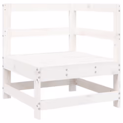 vidaXL Garden Sofa Set 6 Piece Outdoor Sofa Corner Sofa White Solid Wood Pine - Additional view 4