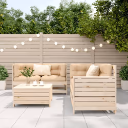 vidaXL Garden Sofa Set 5 Piece Outdoor Sofa Set Corner Sofa Solid Wood Pine