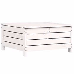 vidaXL Garden Sofa Set 6 Piece Outdoor Sofa Corner Sofa White Solid Wood Pine - Additional view 5