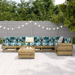 vidaXL Garden Sofa Set 7 Piece Outdoor Sofa Corner Sofa Impregnated Wood Pine