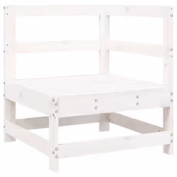 vidaXL Garden Sofa Set 7 Piece Outdoor Sofa Corner Sofa White Solid Wood Pine - Additional view 4