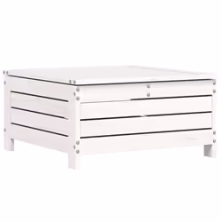 vidaXL Garden Sofa Set 7 Piece Outdoor Sofa Corner Sofa White Solid Wood Pine - white - Additional view 5