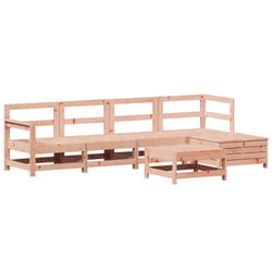 vidaXL Garden Sofa Set 6 Piece Outdoor Corner Sofa Solid Wood Douglas Fir