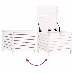 vidaXL Garden Sofa Set 7 Piece Outdoor Sofa Corner Sofa White Solid Wood Pine - Additional view 9