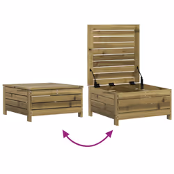 vidaXL Garden Sofa Set 7 Piece Outdoor Sofa Corner Sofa Impregnated Wood Pine - Additional view 8