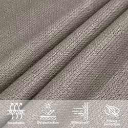vidaXL Sunshade Sail 160 g/mÂ² HDPE Patio Sunscreen Outdoor Canopy Party Tent - light grey, 7 x 7 m - Additional view 5