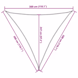 vidaXL Sunshade Sail Canopy Screen Balcony Awning Canopy HDPE Rectangular - light grey, 3 x 3 x 3 m - Additional view 9