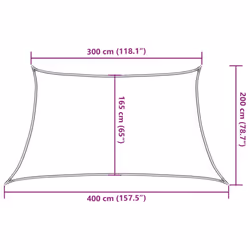 vidaXL Sunshade Sail Shade Canopy Sun Sail Tarp Screen Balcony Awning HDPE - light grey, 3/4 x 2 m - Additional view 9