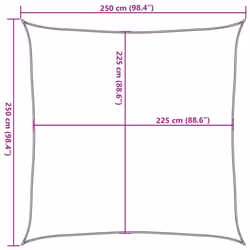 vidaXL Sunshade Sail 160 g/mÂ² HDPE Patio Sunscreen Outdoor Canopy Party Tent - sand, 2.5 x 2.5 m - Additional view 3