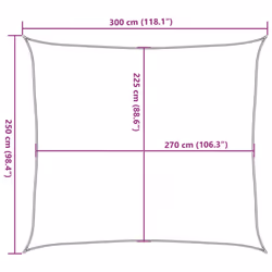 vidaXL Sunshade Sail Canopy Screen Balcony Awning Canopy HDPE Rectangular - sand, 2.5 x 3 m - Additional view 3