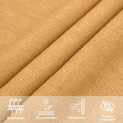 vidaXL Sunshade Sail Canopy Screen Balcony Awning Canopy HDPE Rectangular - sand, 3.6 x 3.6 x 3.6 m - Additional view 5