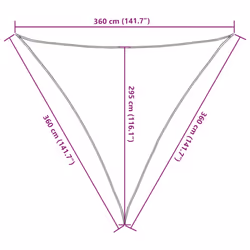 vidaXL Sunshade Sail Canopy Screen Balcony Awning Canopy HDPE Rectangular - sand, 3.6 x 3.6 x 3.6 m - Additional view 9