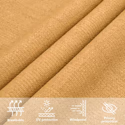 vidaXL Sunshade Sail Canopy Screen Balcony Awning Canopy HDPE Rectangular - sand, 4 x 4 x 4 m - Additional view 5