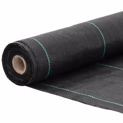 vidaXL Weed Membrane Weed Barrier Fabric Weed Control Cover Black 1.5x150 m PP