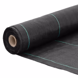 vidaXL Weed Membrane Weed Barrier Fabric Weed Control Ground Cover Black PP - 0.5 x 150 m